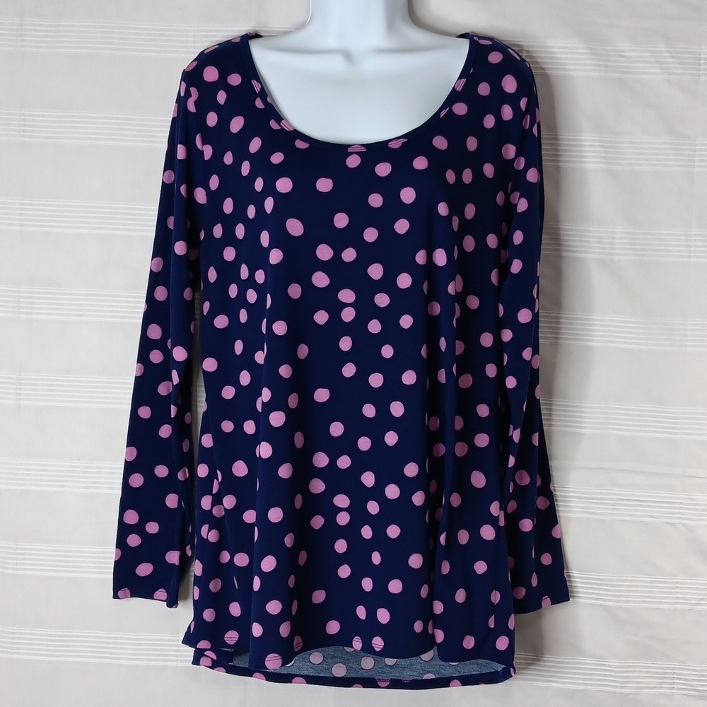 LulaRoe Simply Comfortable Lynnae Scoop Neck Long Sleeve Top T-Shirt Size XL